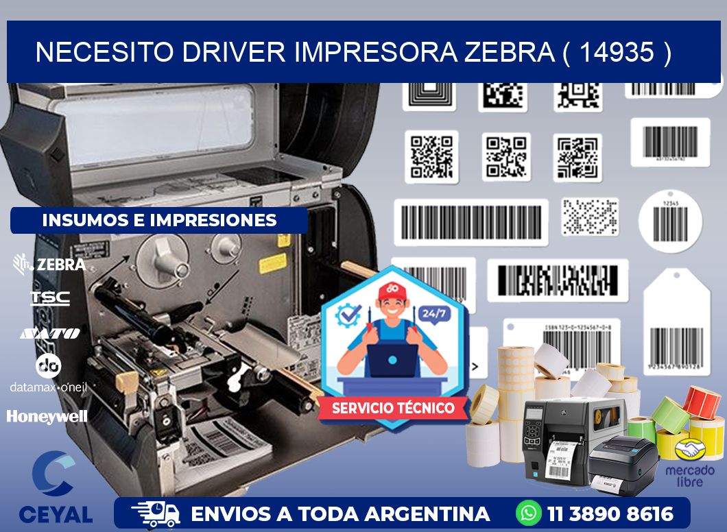 NECESITO DRIVER IMPRESORA ZEBRA ( 14935 )