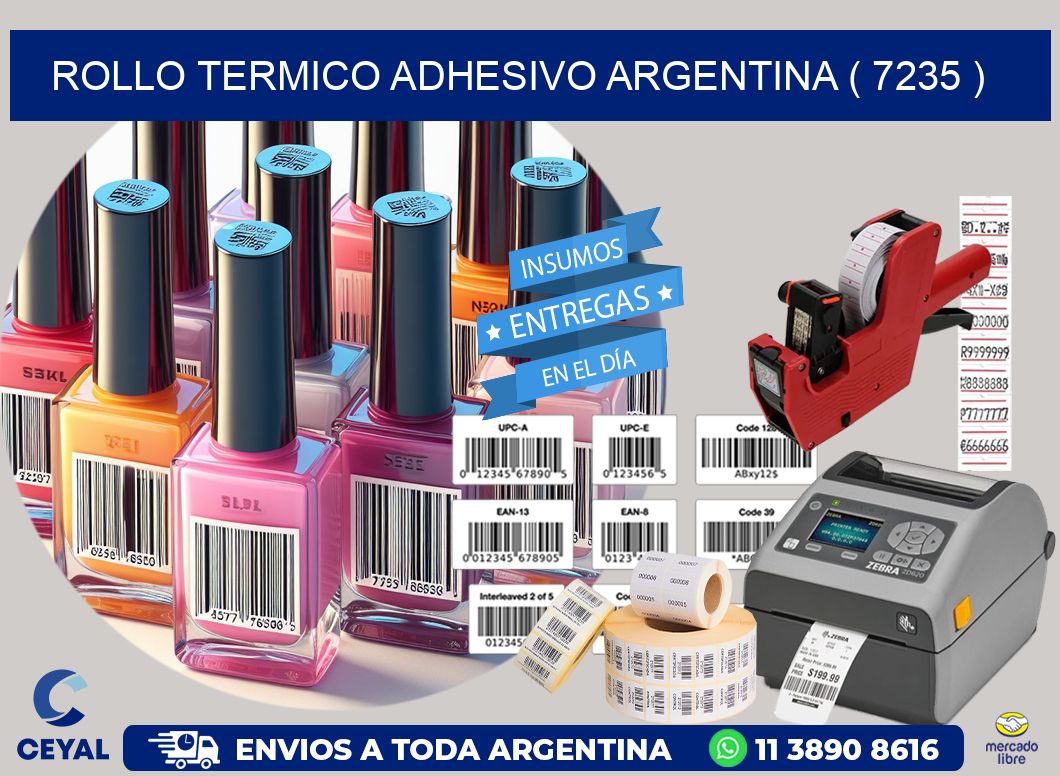 ROLLO TERMICO ADHESIVO ARGENTINA ( 7235 )