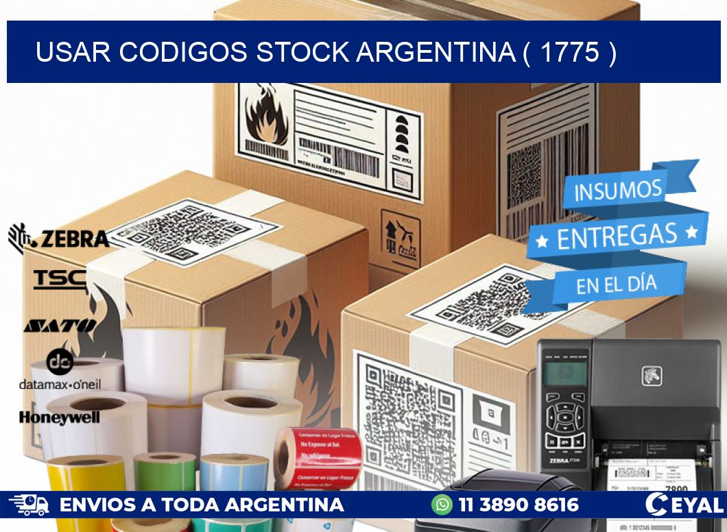 USAR CODIGOS STOCK ARGENTINA ( 1775 )