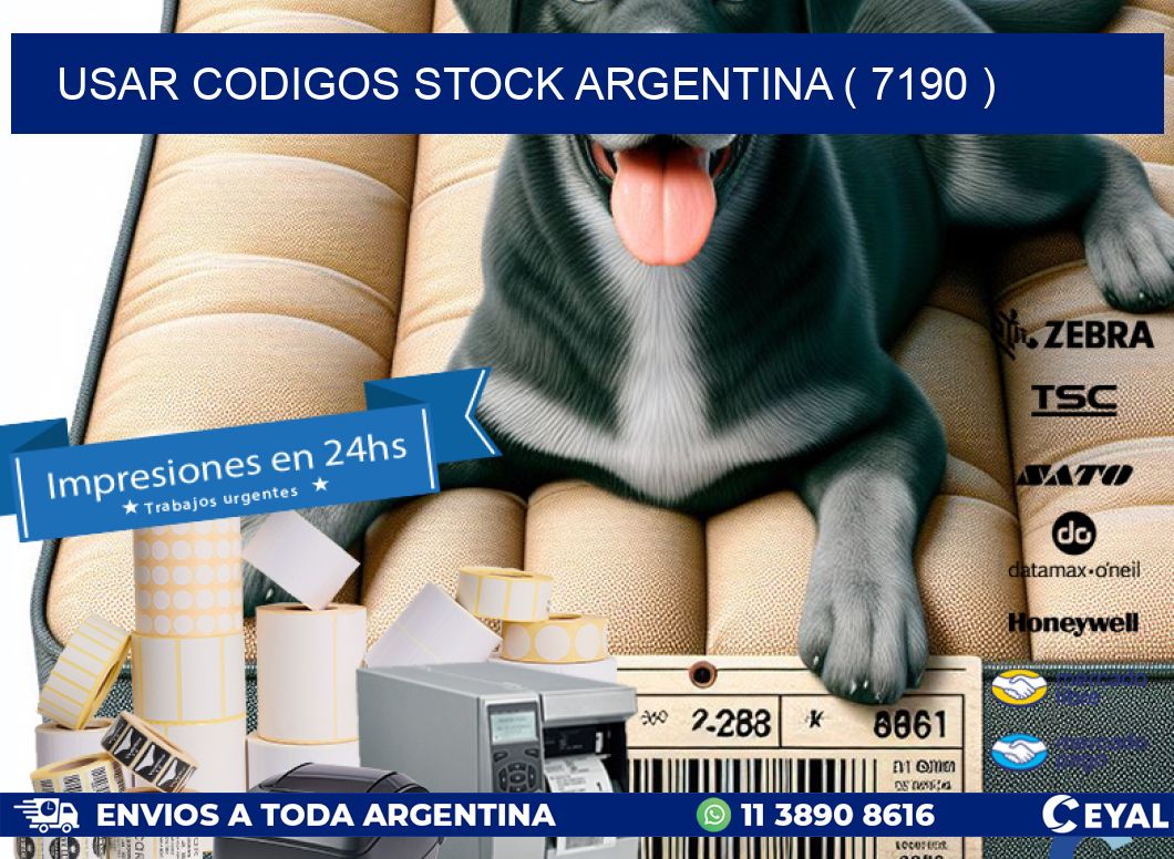 USAR CODIGOS STOCK ARGENTINA ( 7190 )