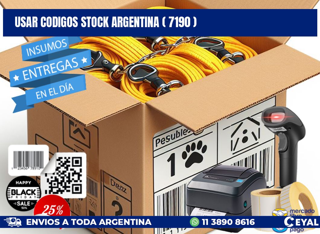 USAR CODIGOS STOCK ARGENTINA ( 7190 )