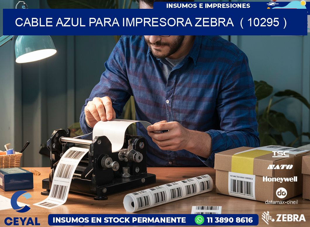 cable azul para impresora zebra  ( 10295 )