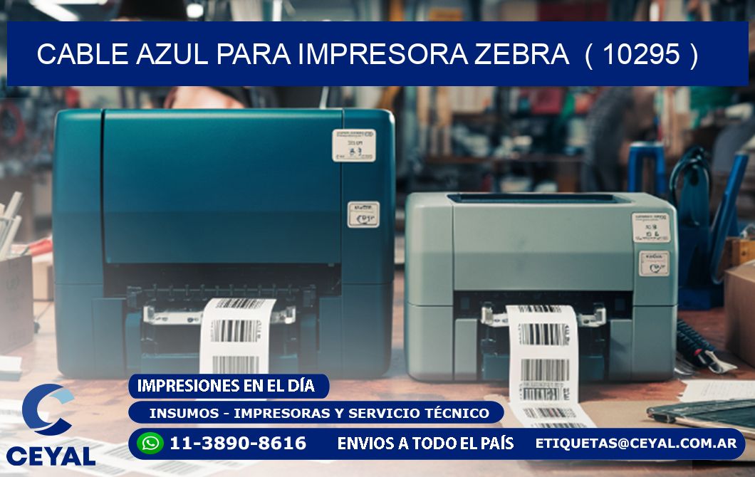 cable azul para impresora zebra  ( 10295 )