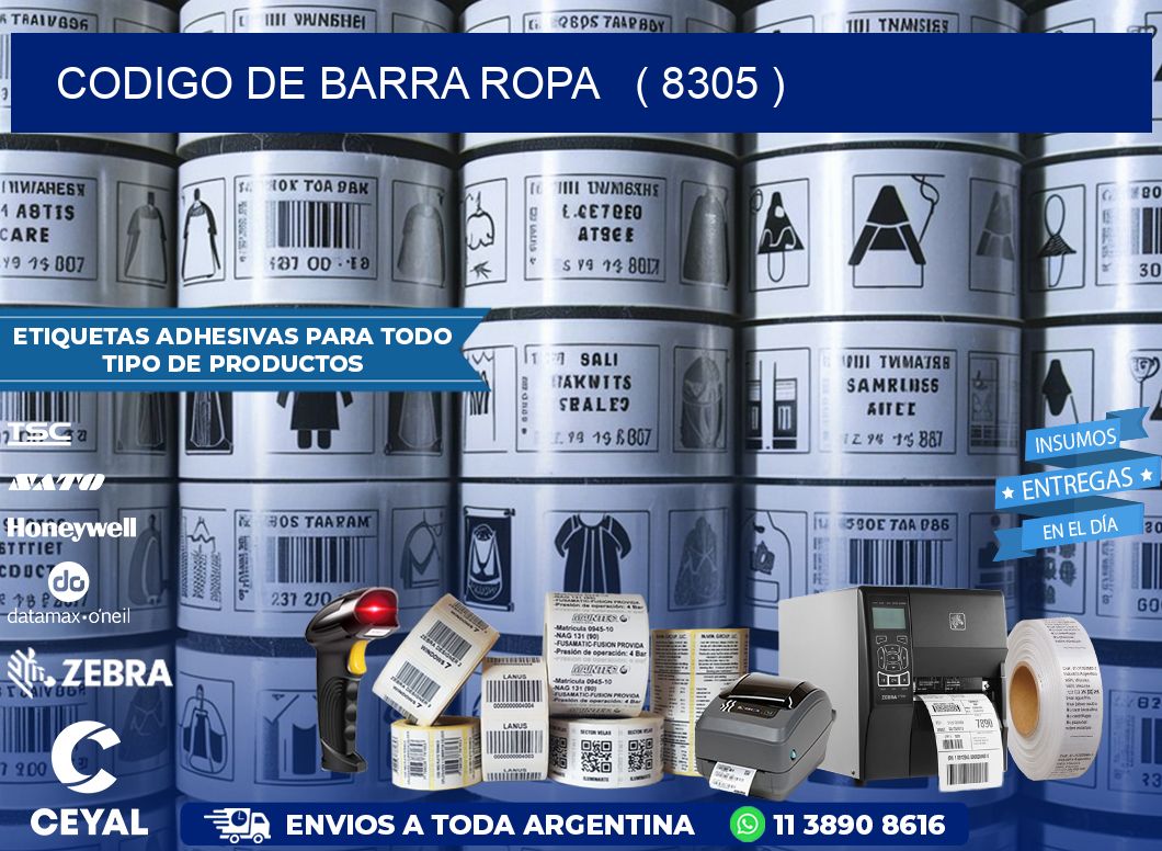 codigo de barra ropa   ( 8305 )