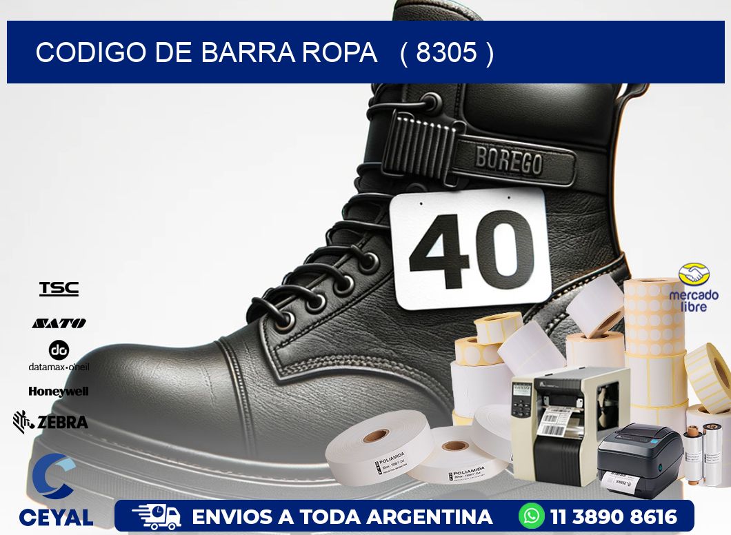 codigo de barra ropa   ( 8305 )