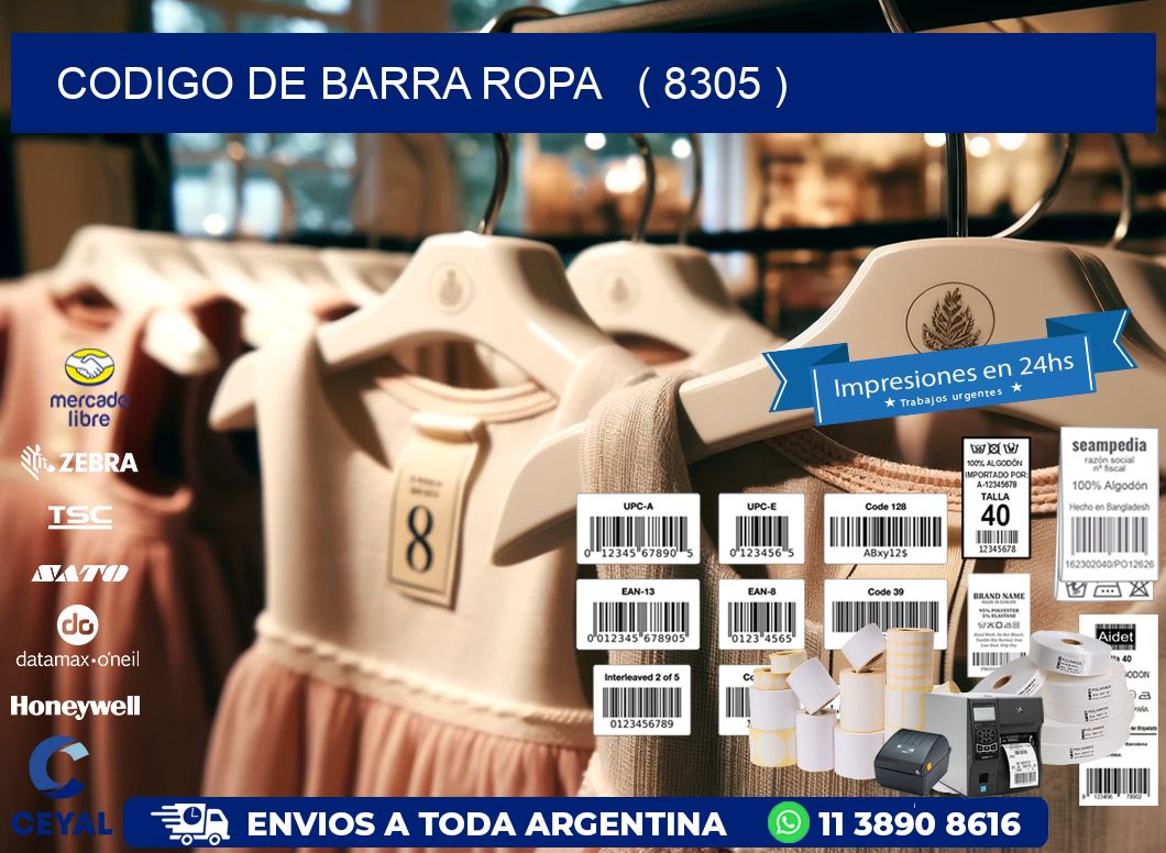 codigo de barra ropa   ( 8305 )