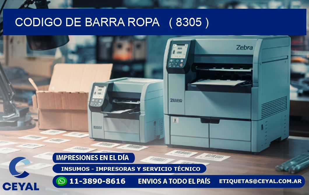 codigo de barra ropa   ( 8305 )