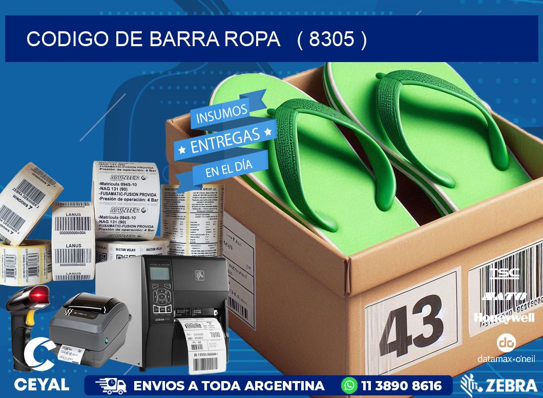 codigo de barra ropa   ( 8305 )