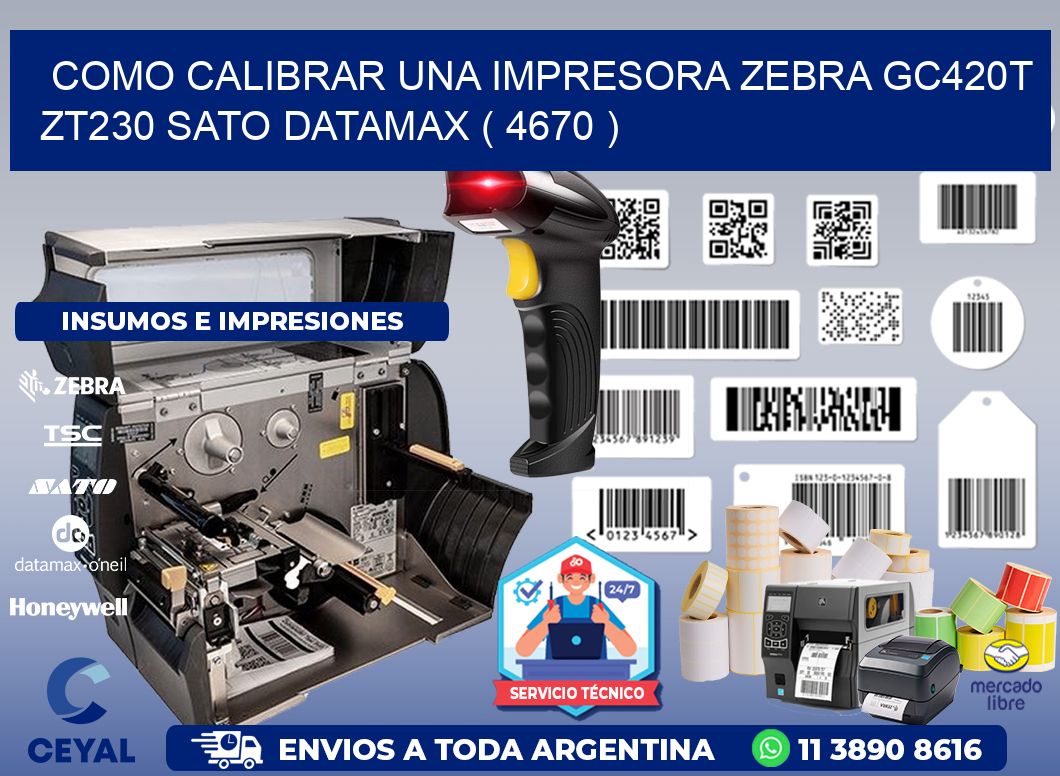 como calibrar una impresora zebra gc420t ZT230 SATO DATAMAX ( 4670 )