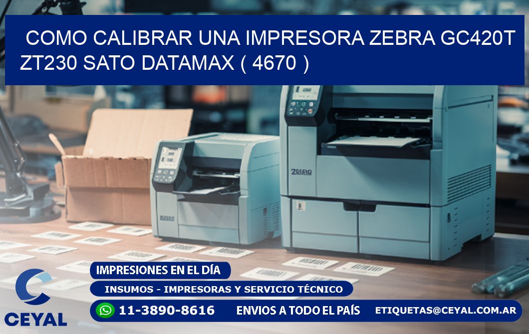 como calibrar una impresora zebra gc420t ZT230 SATO DATAMAX ( 4670 )