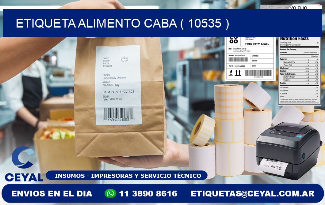 etiqueta alimento caba ( 10535 )