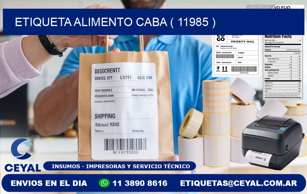 etiqueta alimento caba ( 11985 )