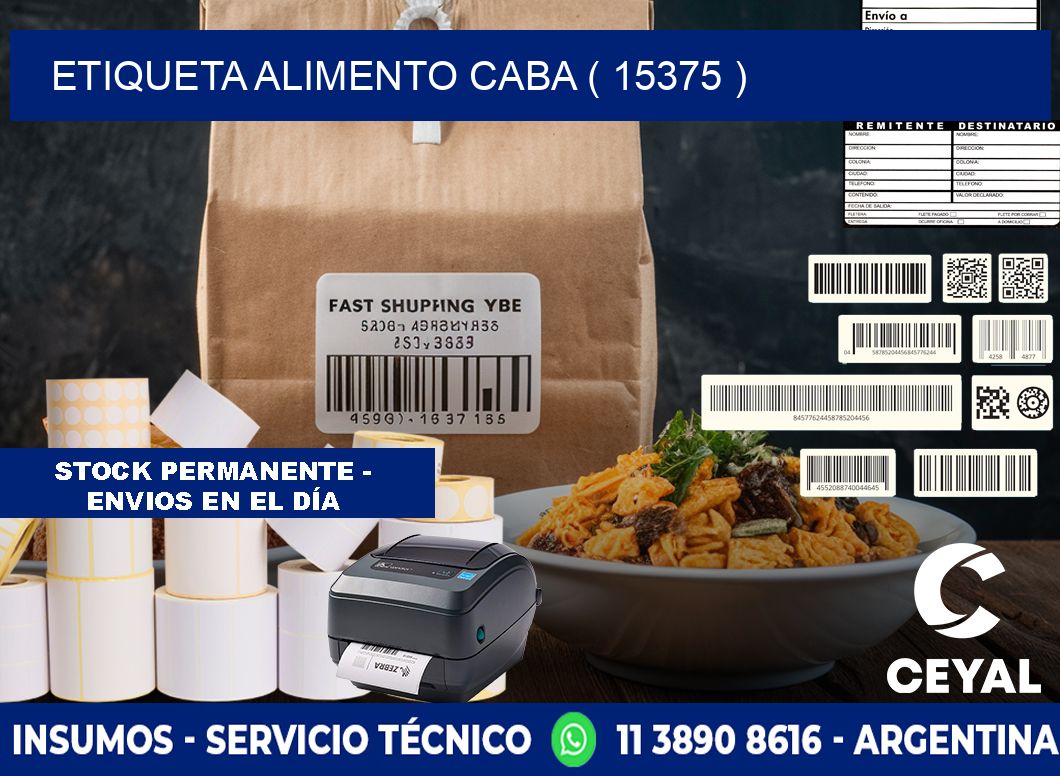 etiqueta alimento caba ( 15375 )