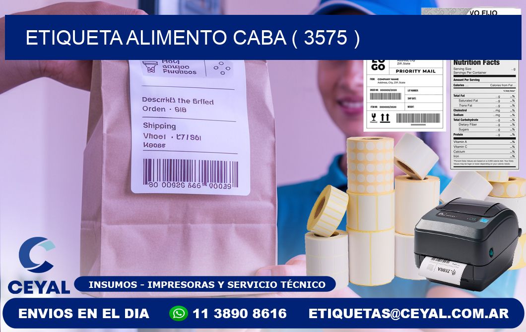 etiqueta alimento caba ( 3575 )