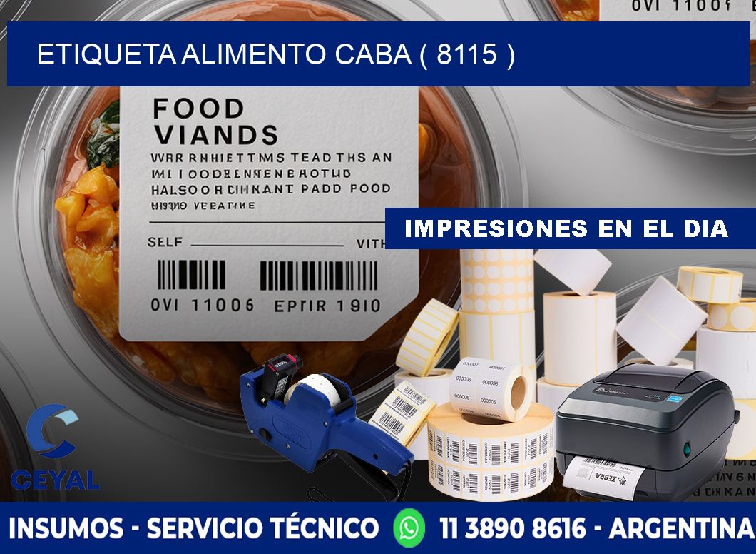 etiqueta alimento caba ( 8115 )