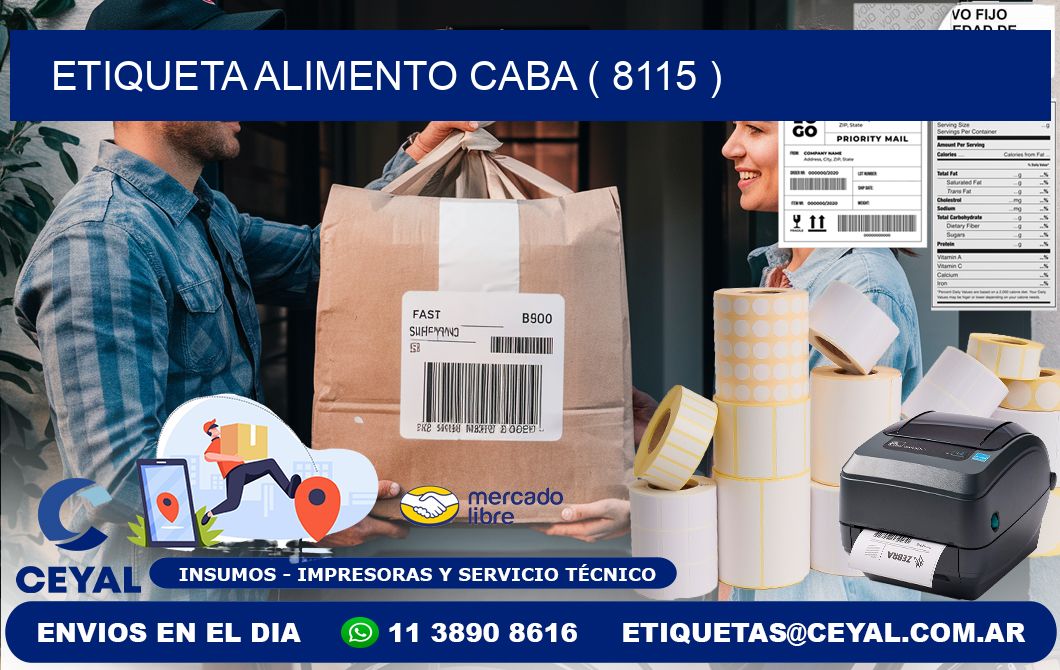 etiqueta alimento caba ( 8115 )