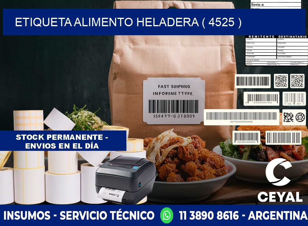 etiqueta alimento heladera ( 4525 )