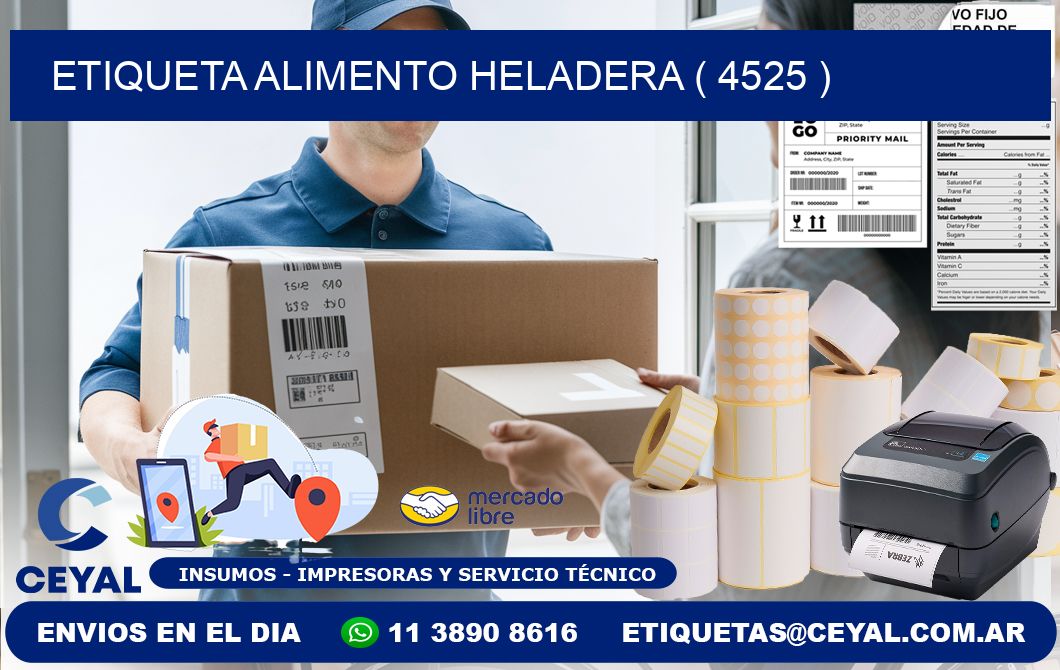 etiqueta alimento heladera ( 4525 )