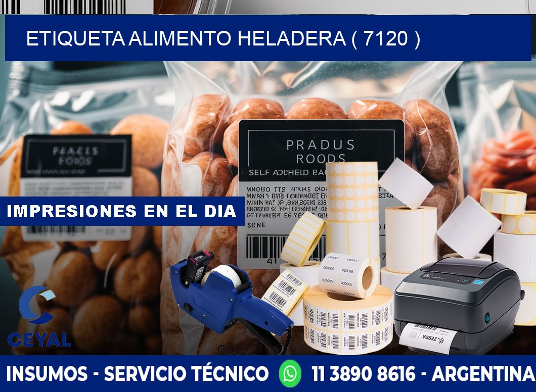 etiqueta alimento heladera ( 7120 )