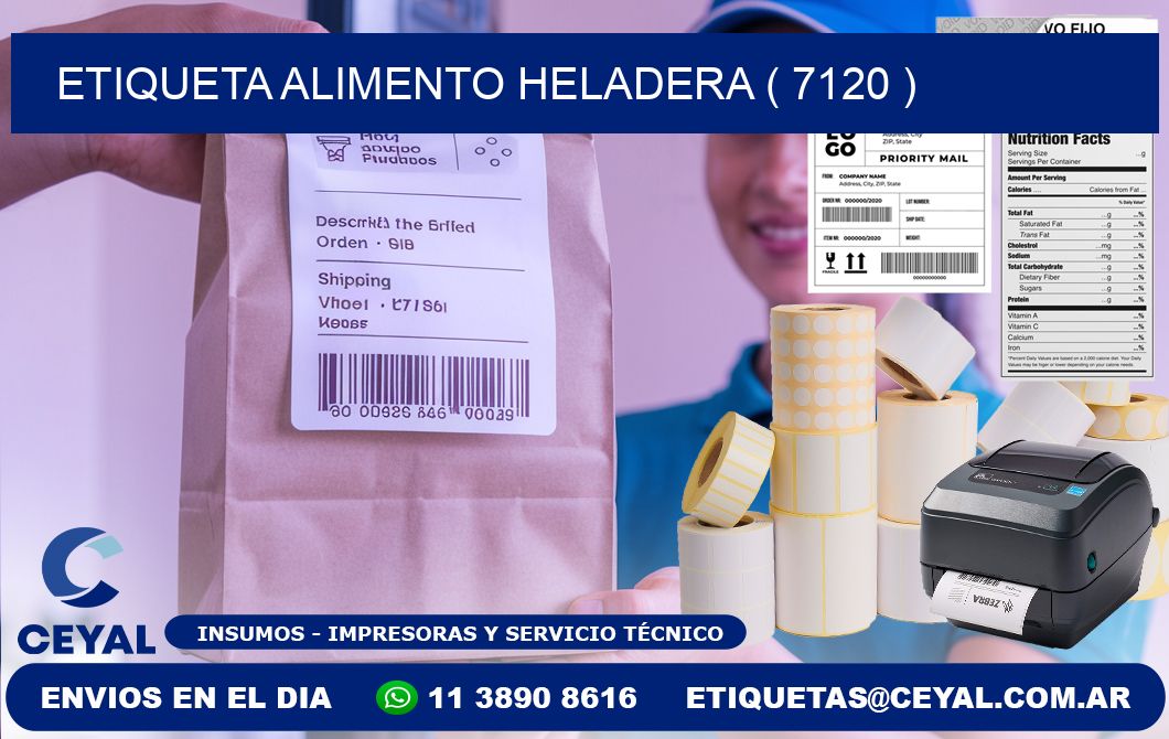 etiqueta alimento heladera ( 7120 )