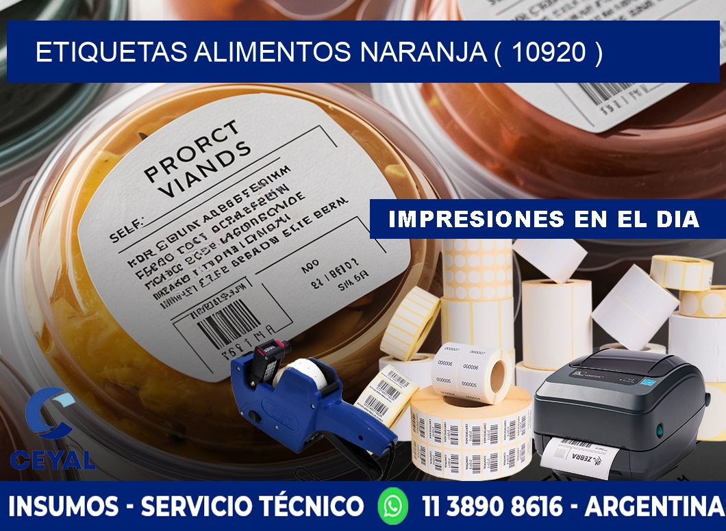 etiquetas alimentos naranja ( 10920 )