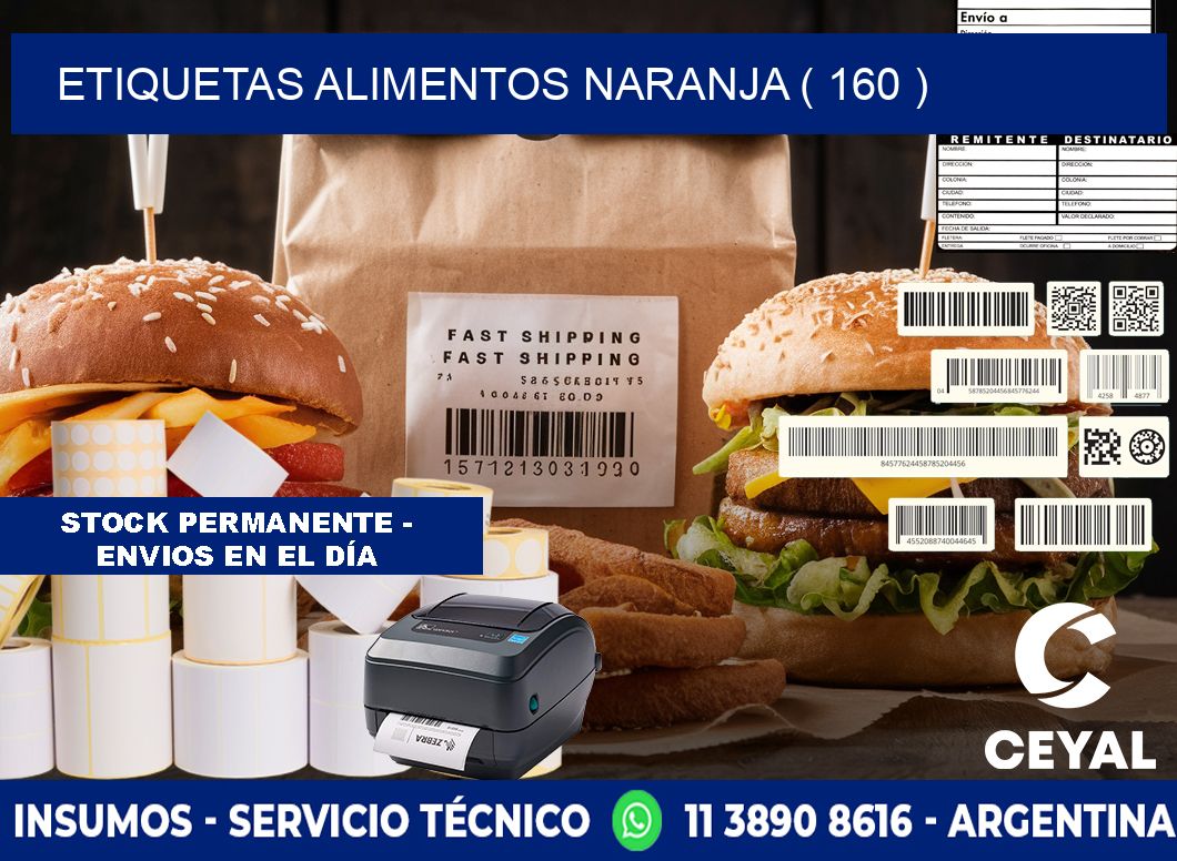 etiquetas alimentos naranja ( 160 )