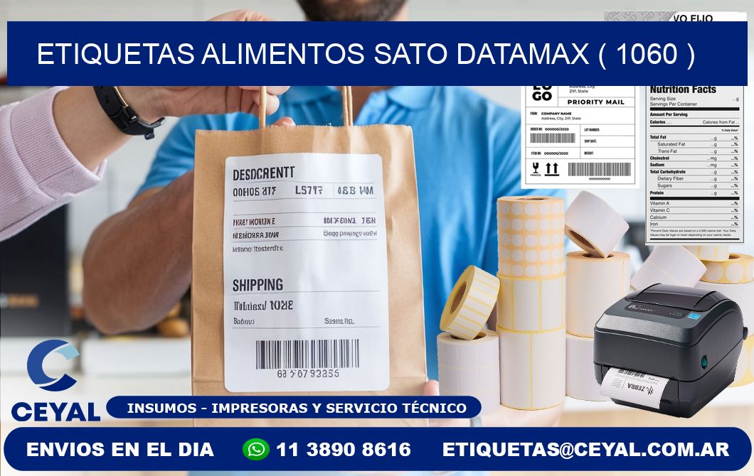 etiquetas alimentos sato datamax ( 1060 )