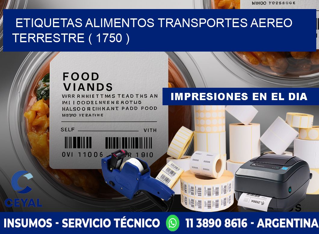 etiquetas alimentos transportes aereo terrestre ( 1750 )