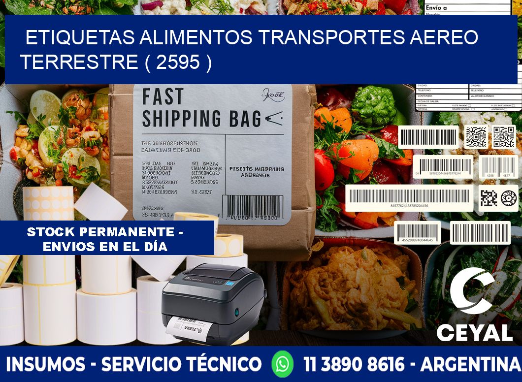 etiquetas alimentos transportes aereo terrestre ( 2595 )