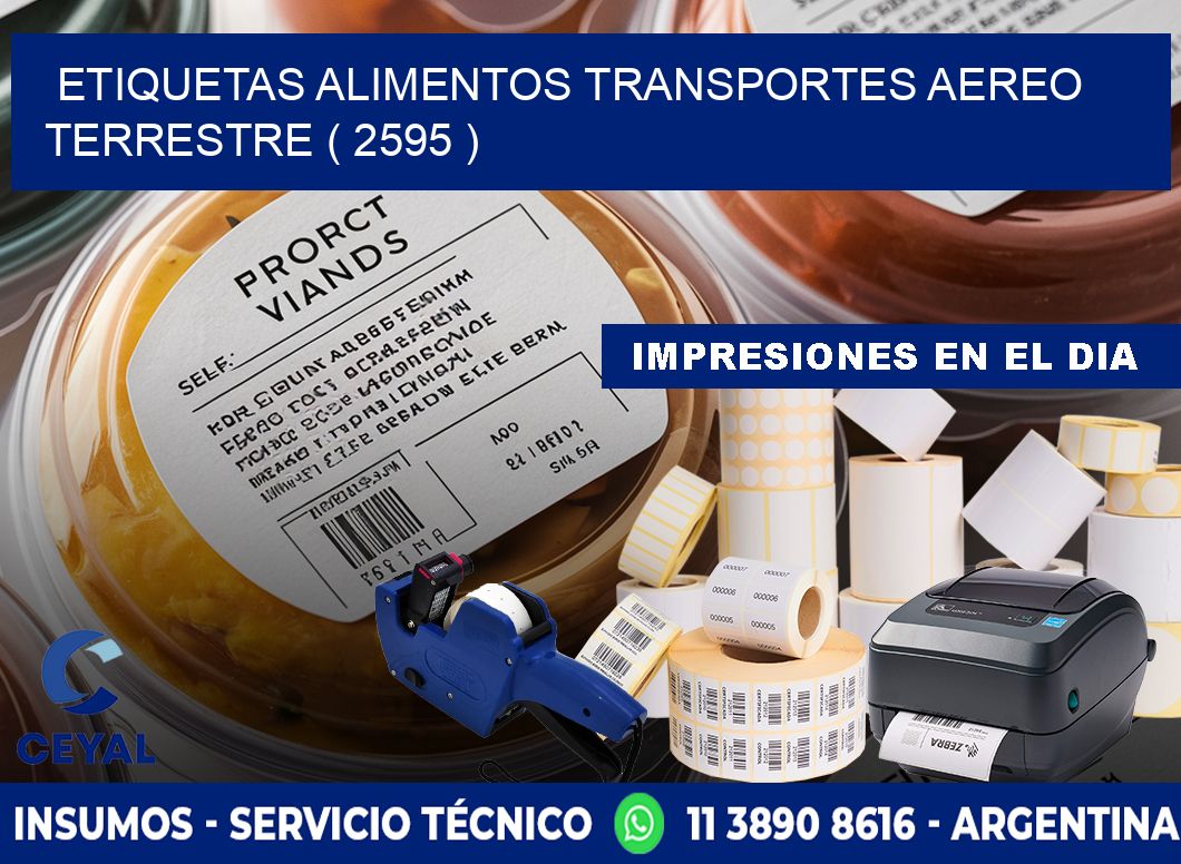 etiquetas alimentos transportes aereo terrestre ( 2595 )