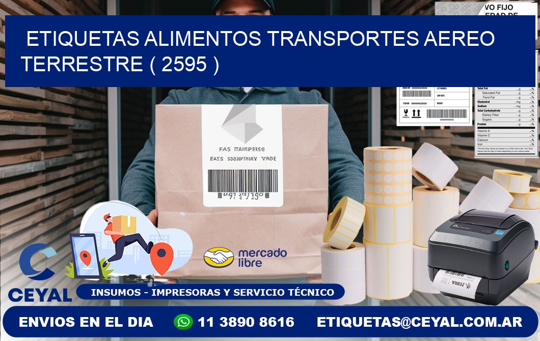 etiquetas alimentos transportes aereo terrestre ( 2595 )