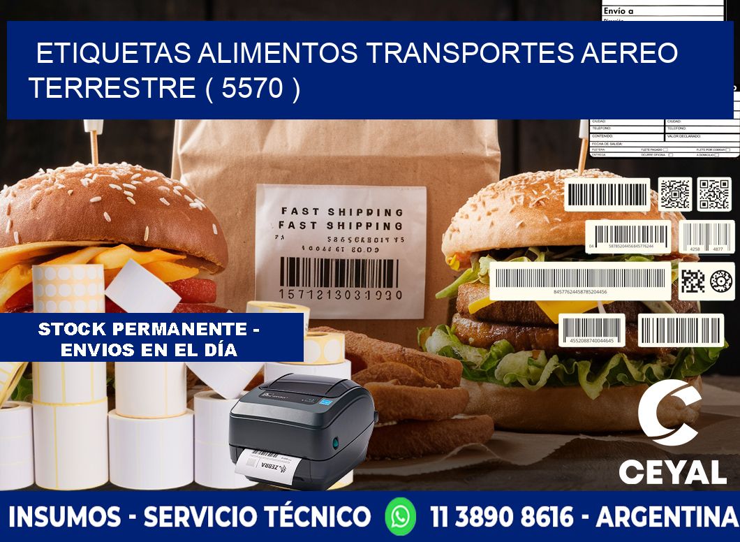 etiquetas alimentos transportes aereo terrestre ( 5570 )