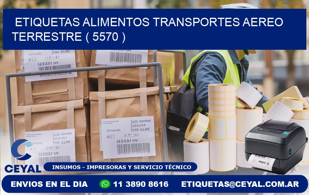 etiquetas alimentos transportes aereo terrestre ( 5570 )