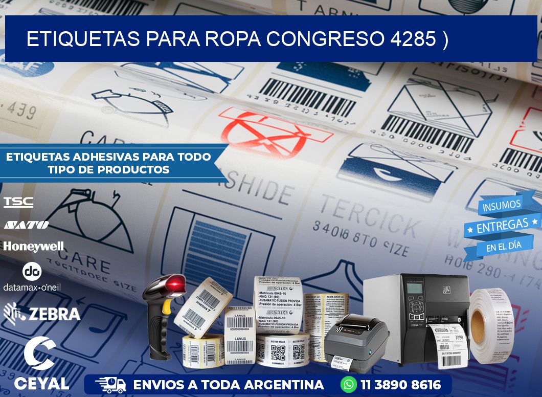 etiquetas para ropa congreso 4285 )