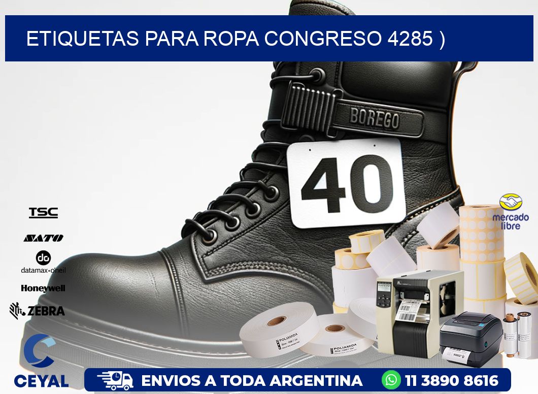 etiquetas para ropa congreso 4285 )