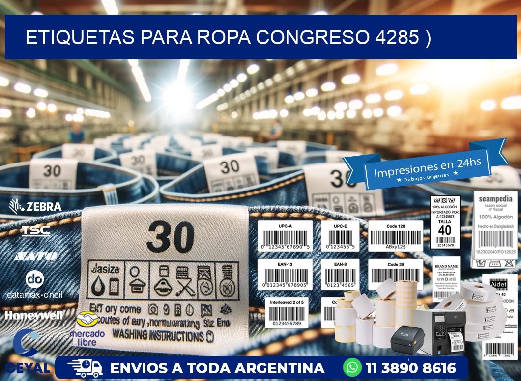 etiquetas para ropa congreso 4285 )