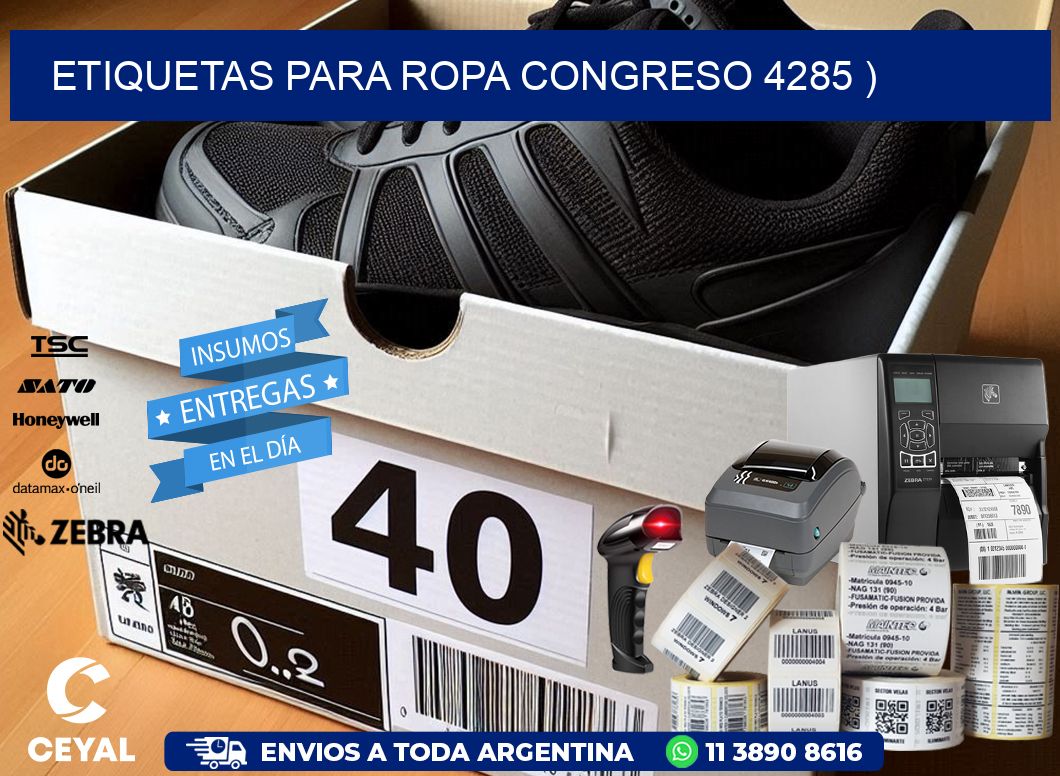 etiquetas para ropa congreso 4285 )