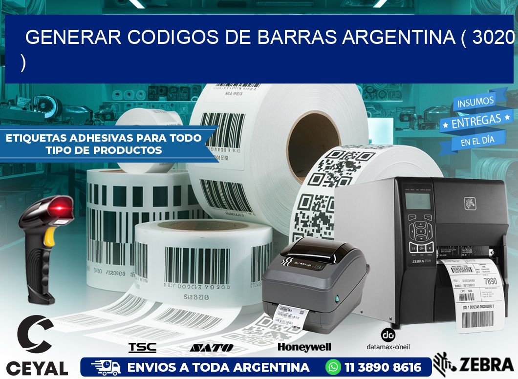 generar codigos de barras argentina ( 3020 )