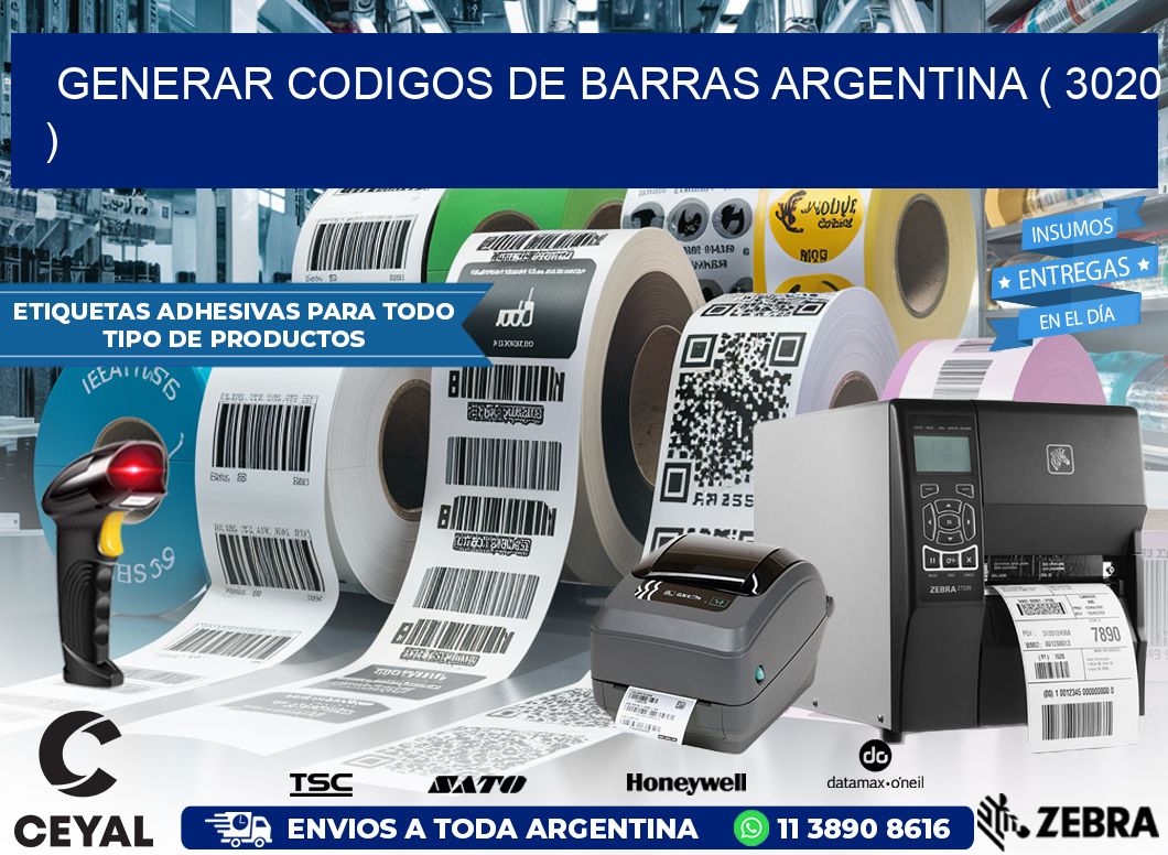 generar codigos de barras argentina ( 3020 )