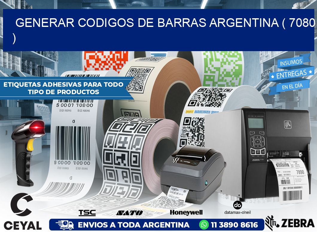 generar codigos de barras argentina ( 7080 )