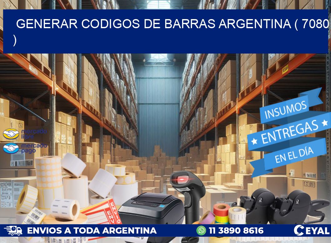 generar codigos de barras argentina ( 7080 )