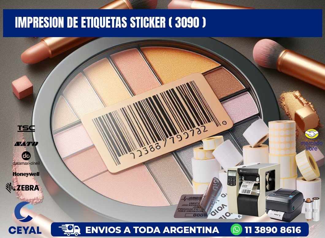 impresion de etiquetas sticker ( 3090 )