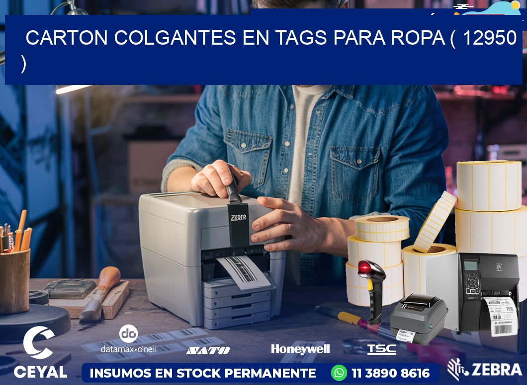 CARTON COLGANTES EN TAGS PARA ROPA ( 12950 )