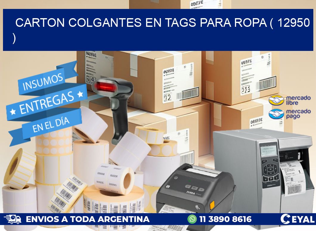 CARTON COLGANTES EN TAGS PARA ROPA ( 12950 )