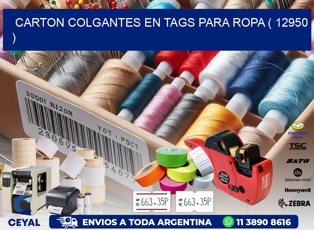 CARTON COLGANTES EN TAGS PARA ROPA ( 12950 )