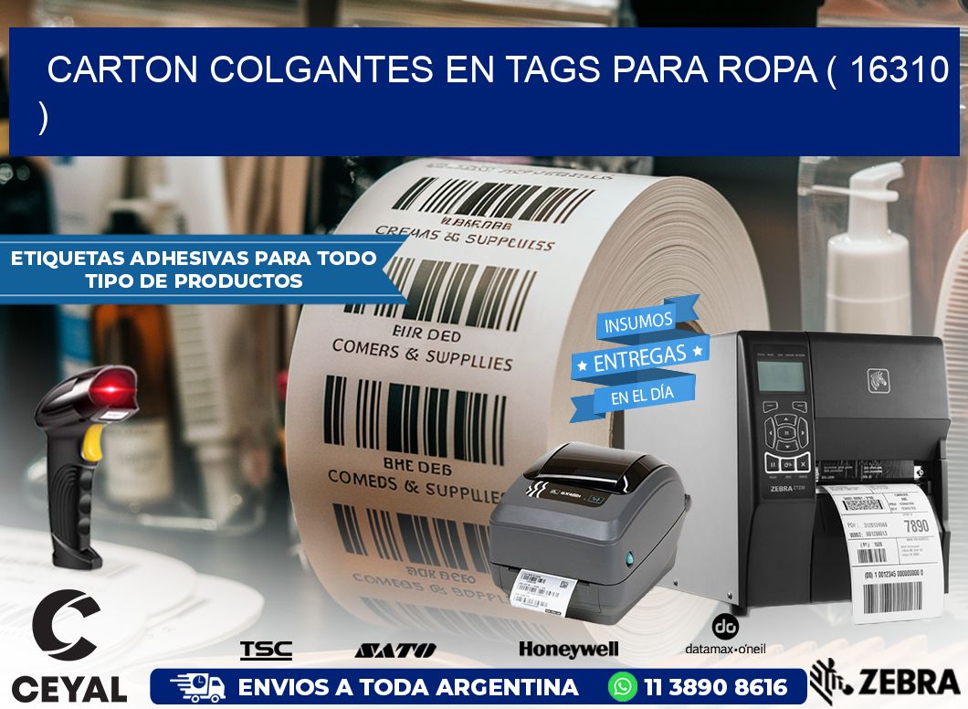 CARTON COLGANTES EN TAGS PARA ROPA ( 16310 )