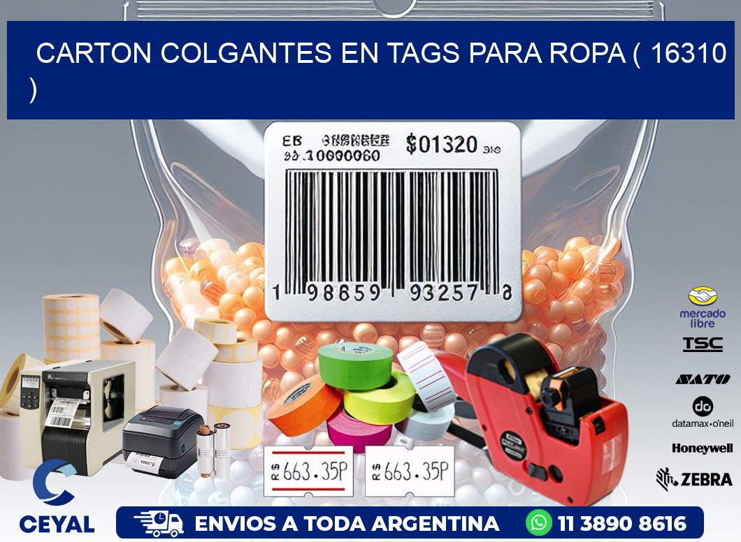 CARTON COLGANTES EN TAGS PARA ROPA ( 16310 )