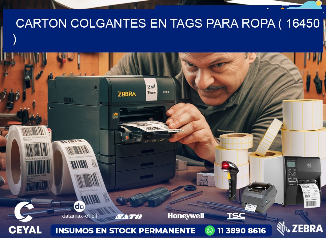 CARTON COLGANTES EN TAGS PARA ROPA ( 16450 )