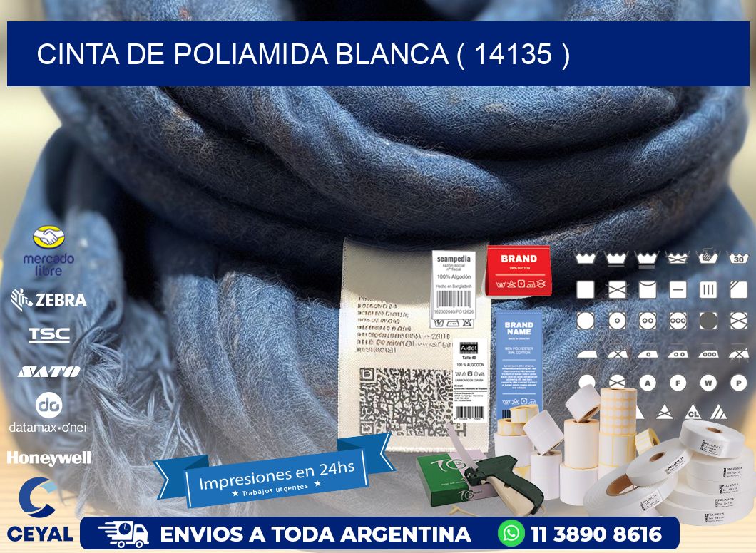 CINTA DE POLIAMIDA BLANCA ( 14135 )