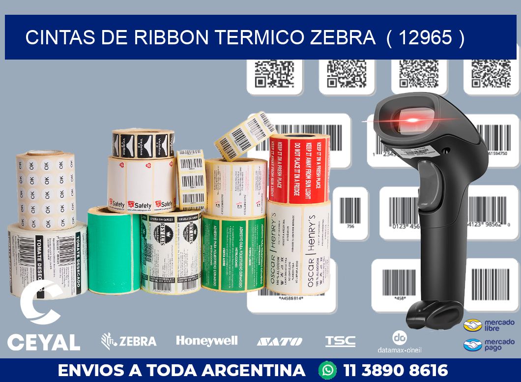 CINTAS DE RIBBON TERMICO ZEBRA  ( 12965 )